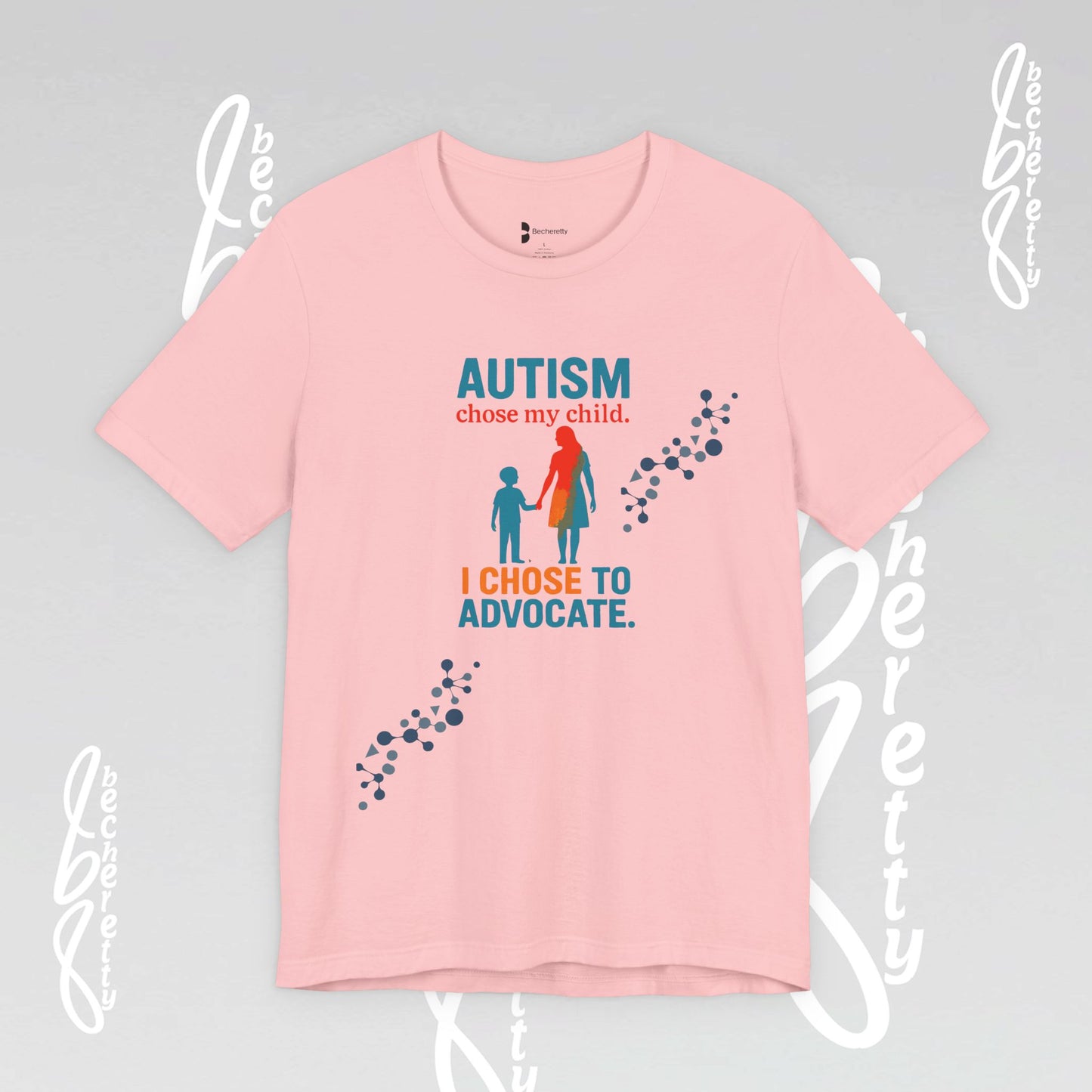 Autism Awareness Unisex Tee - Becheretty Graphic - Perfect gift for parents and friends supporting the cause.
