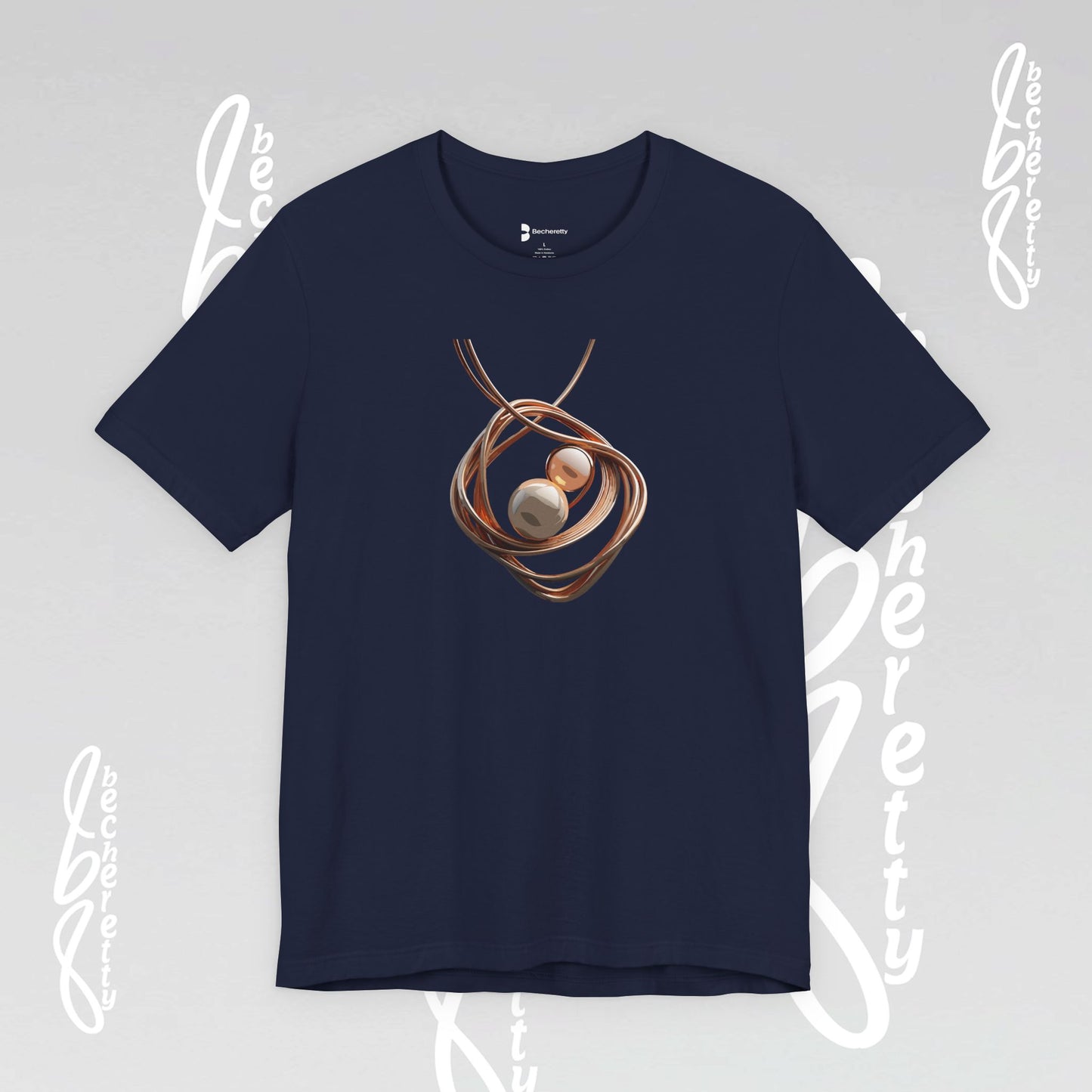 Art Lovers - Necklace t-Shirt Becheretty Casual Wear, Everyday Fashion - Unique Style, Graphic T-Shirt