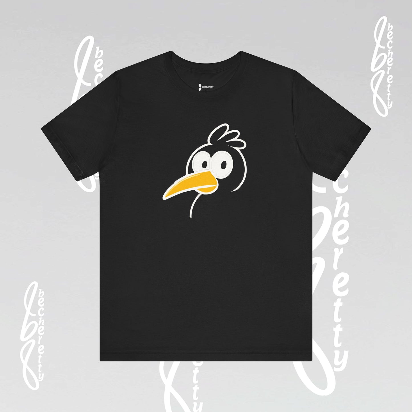 Artistic Minimalist Graphic Becheretty T-shirt - Inspired by a child's drawing - Every Mind Can Fly - Celebrating Neurodiversity.