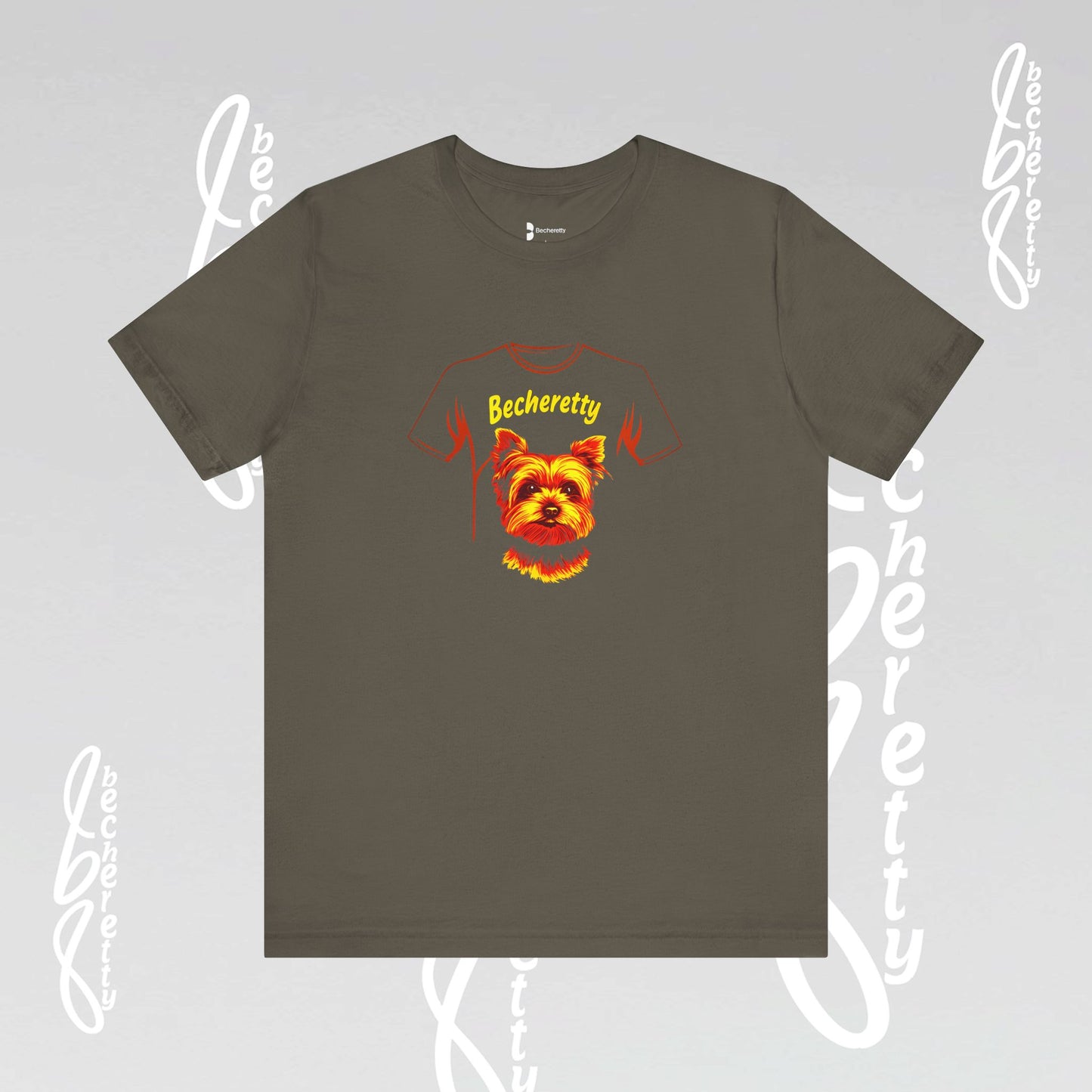 Yorkshire Graphic Tee Becheretty - Artistic Design for Yorkie Lovers & Best gift for them