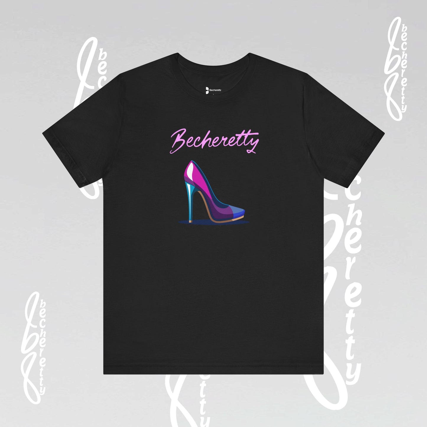 Trendy Graphic T-Shirt Becheretty - Futuristic High Heel Design, Fashion, Casual Wear
