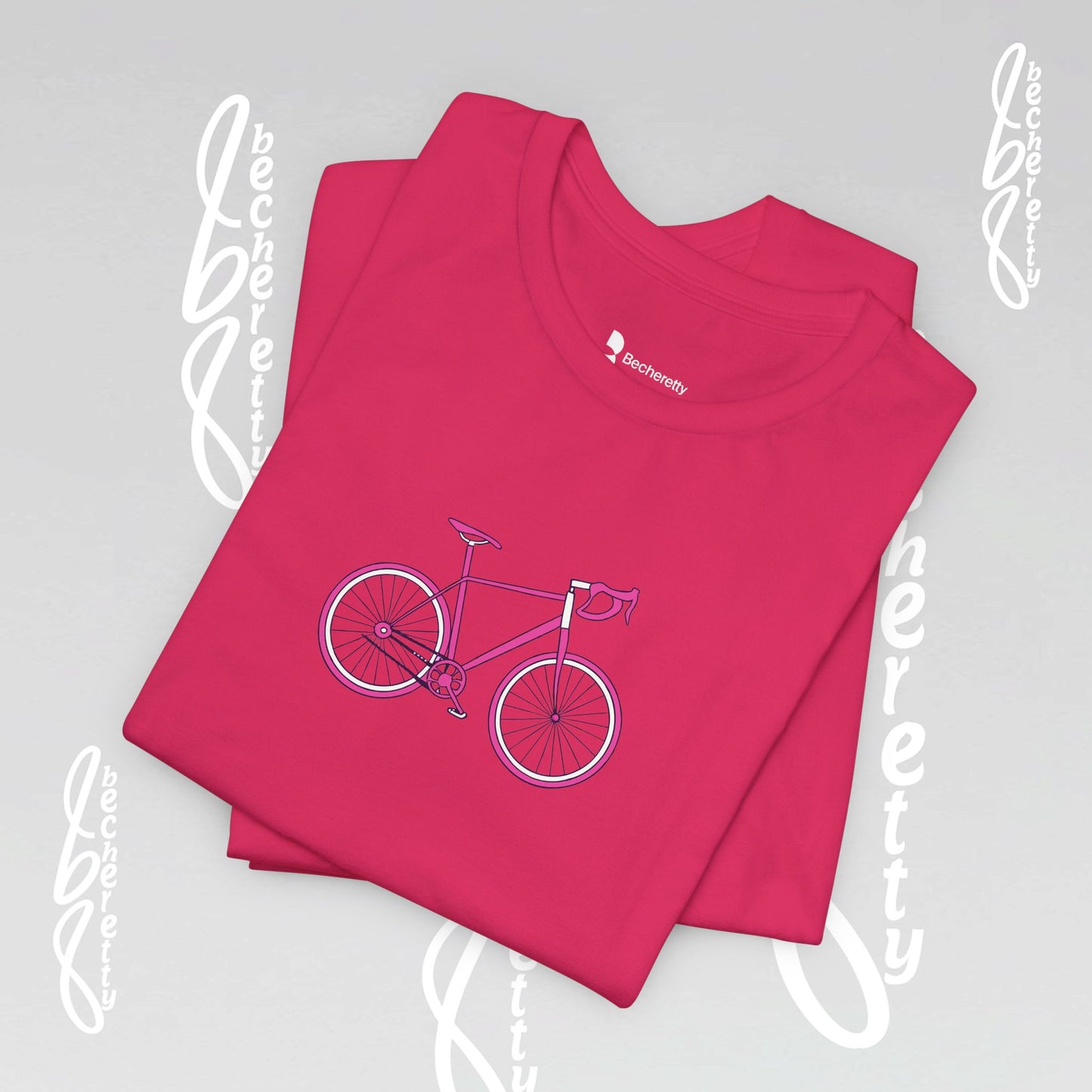 Pink Bike - Graphic T-Shirt Becheretty - Perfect gift for Bike Lovers - Casual Wear