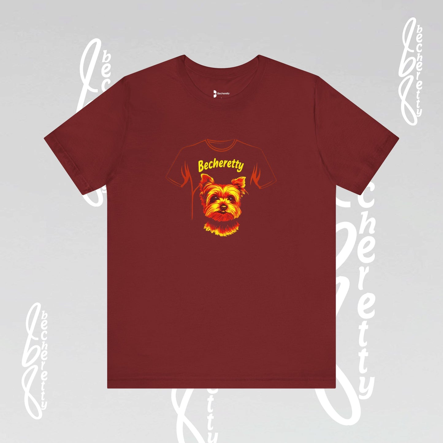 Yorkshire Graphic Tee Becheretty - Artistic Design for Yorkie Lovers & Best gift for them