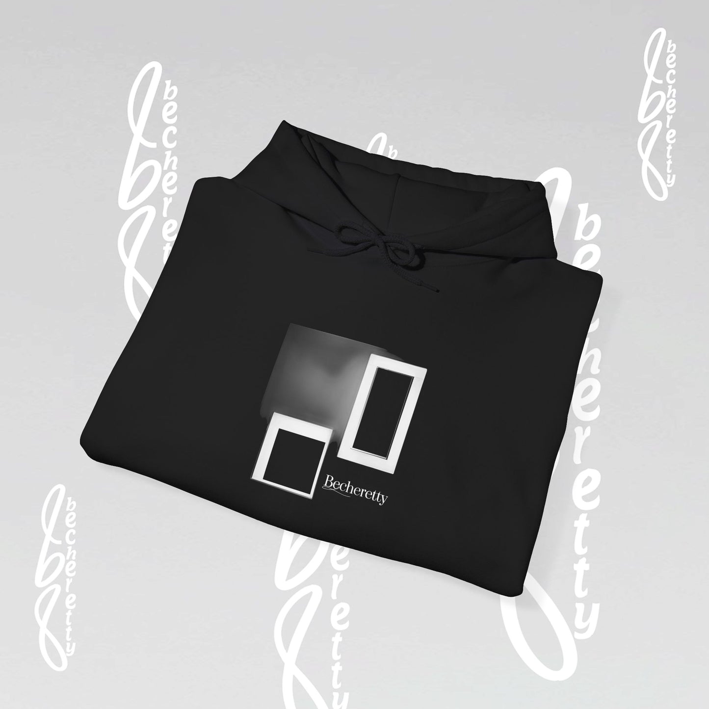 Hooded Minimalist Design Becheretty - Unisex, Pixel Void Line