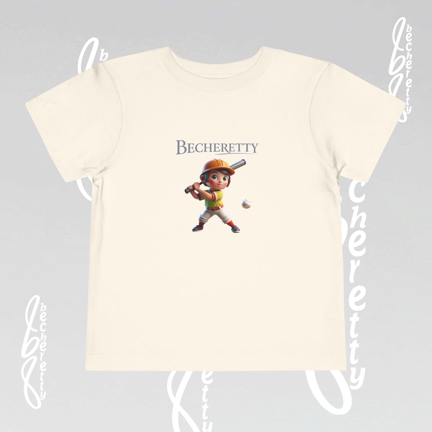 Toddler T-Shirt - Baseball Graphic Becheretty - Day Game, birthday gift - Summer