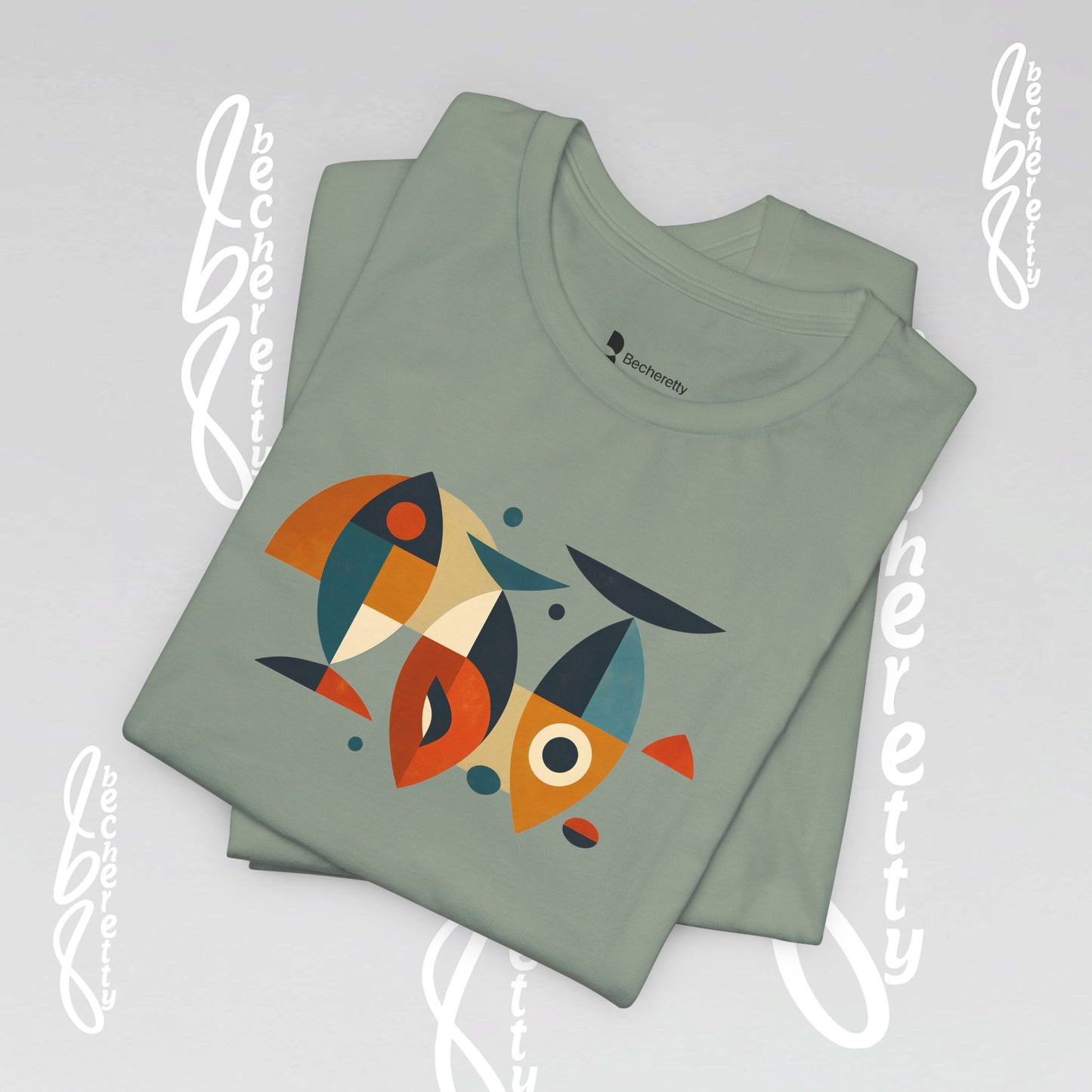Abstract Harmony Tee Becheretty - Casual Wear, Gift for Friends, Everyday Comfort, Unique Artwork
