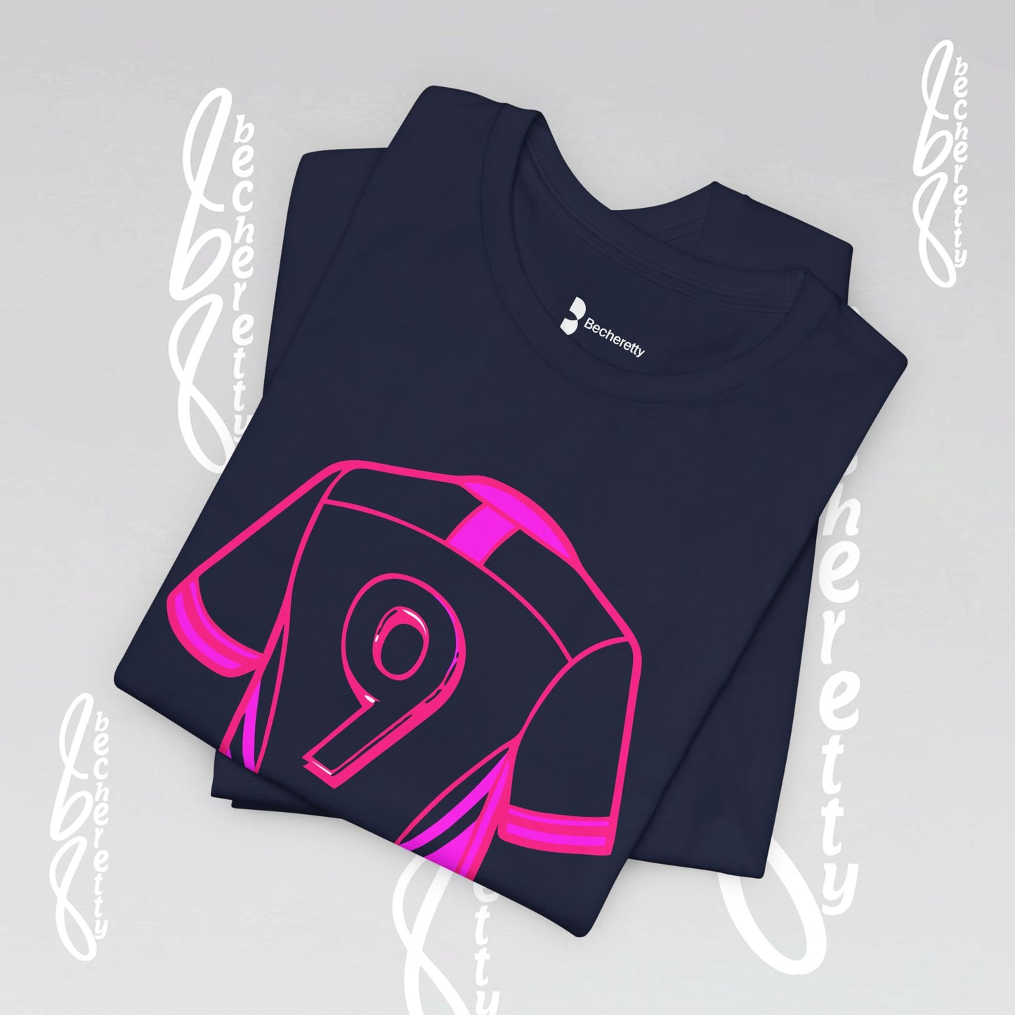 T-Shirt Number 9 - GOAL- Art Graphic Becheretty - Perfect Gift for Soccer Lovers - Casual Wear