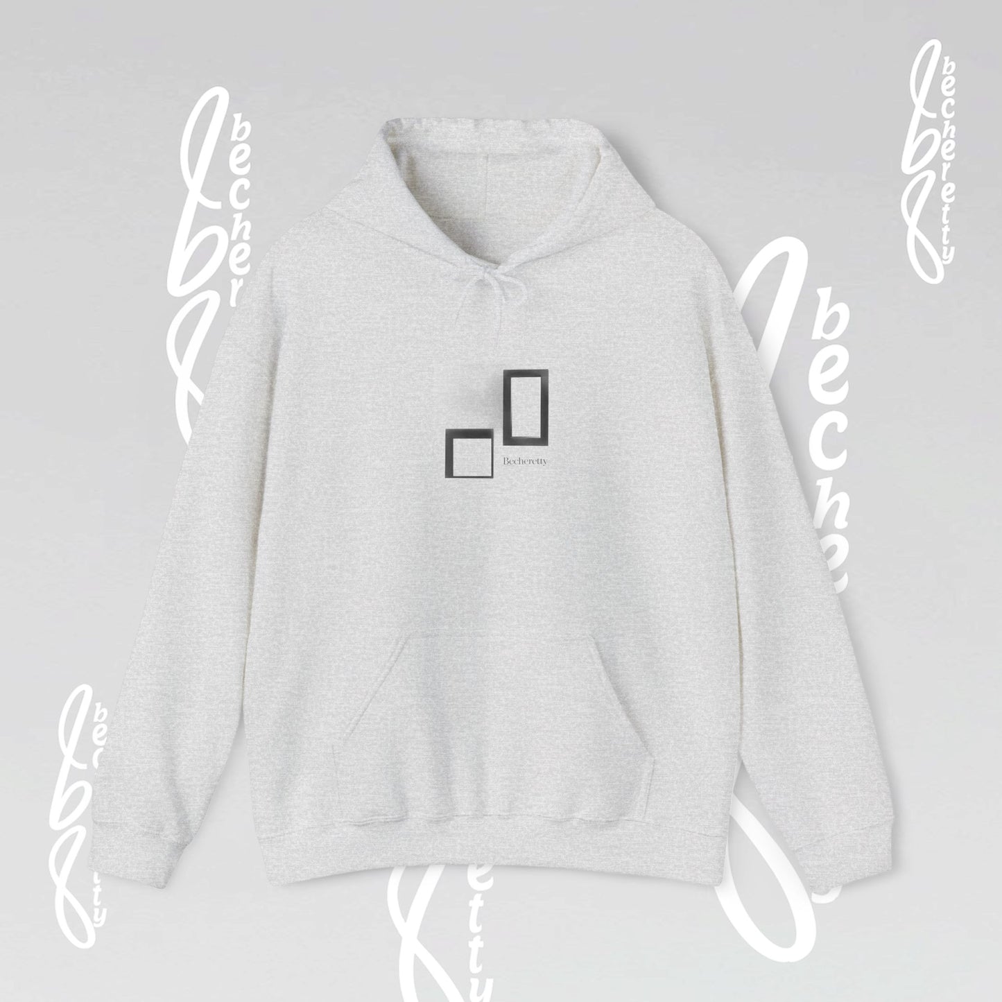 Hooded Minimalist Design Becheretty - Unisex, Pixel Void Line