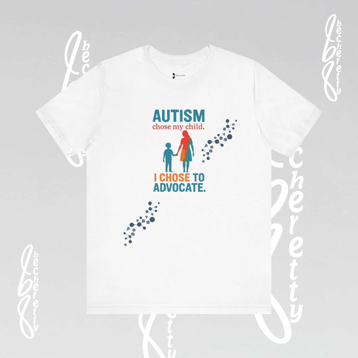 Autism Awareness Unisex Tee - Becheretty Graphic - Perfect gift for parents and friends supporting the cause.