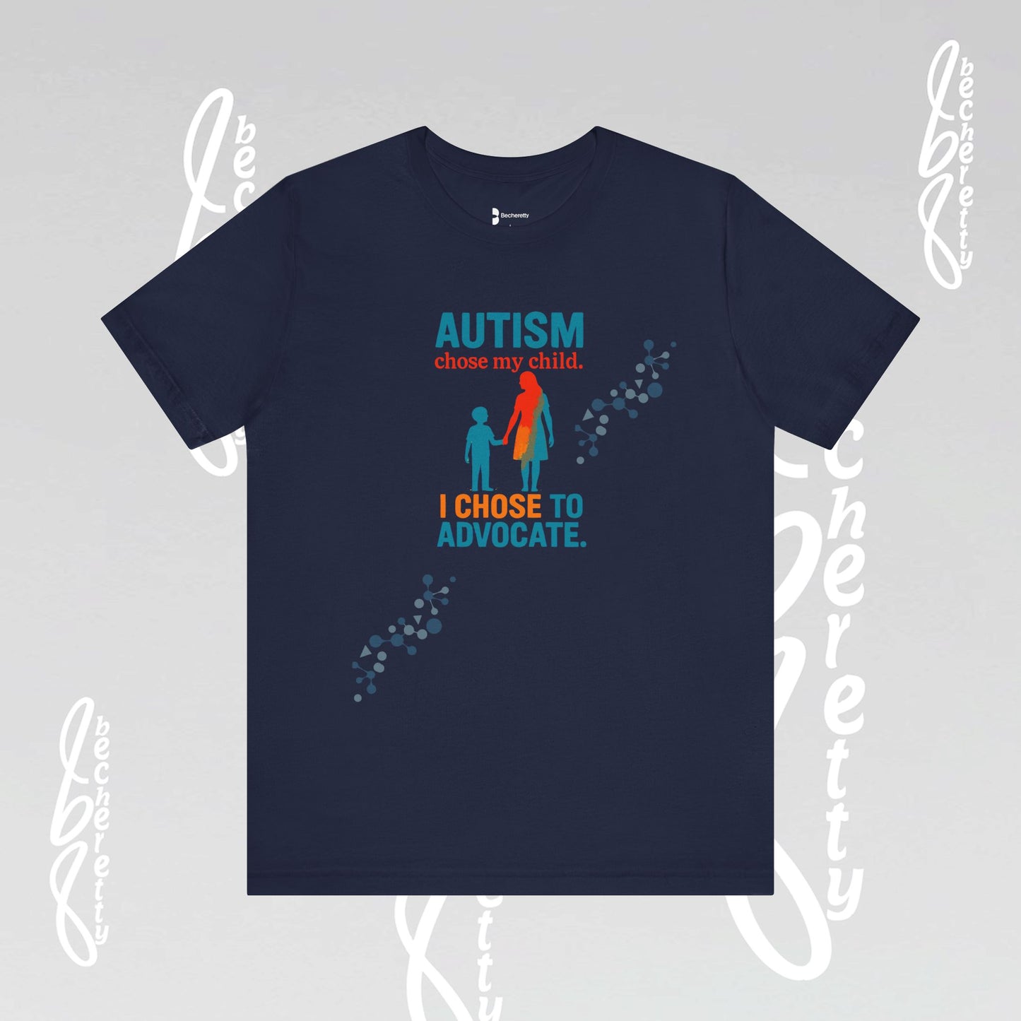 Autism Awareness Unisex Tee - Becheretty Graphic - Perfect gift for parents and friends supporting the cause.