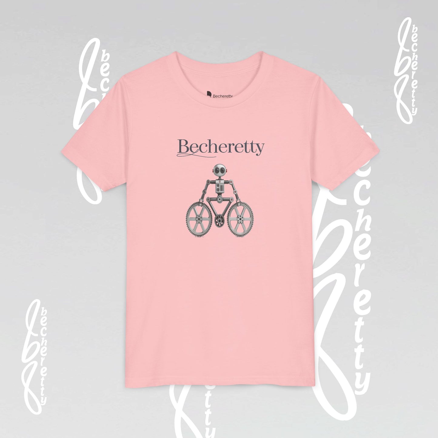 Youth T'Shirt - Becheretty Graphic Design - Cool Robot Bicycle - Perfect for Bike Lovers