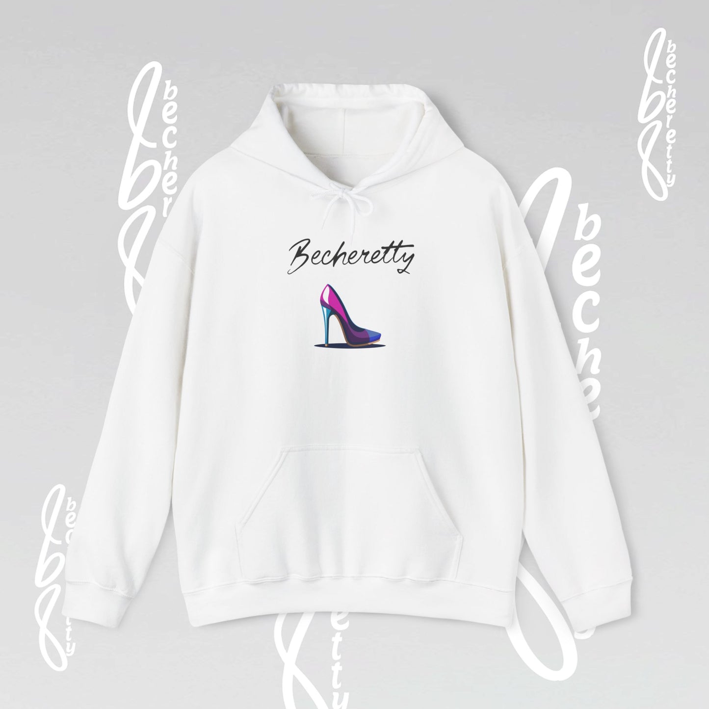 Graphic Hoodie Becheretty - Artistic High Heel Design - Casual Stylish