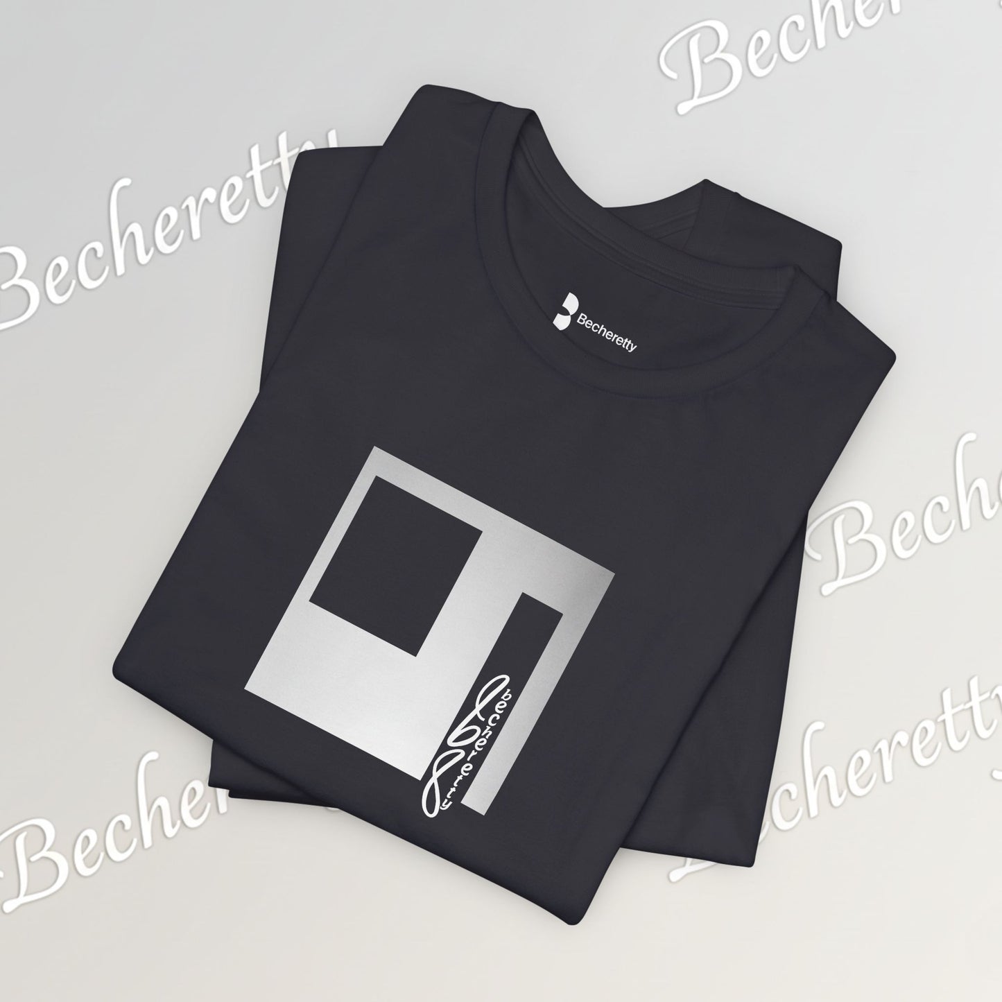 Cubist Portal Premium Tee - Minimalist Art Graphic Becheretty - Design that merges architectural precision and abstract expressionism.