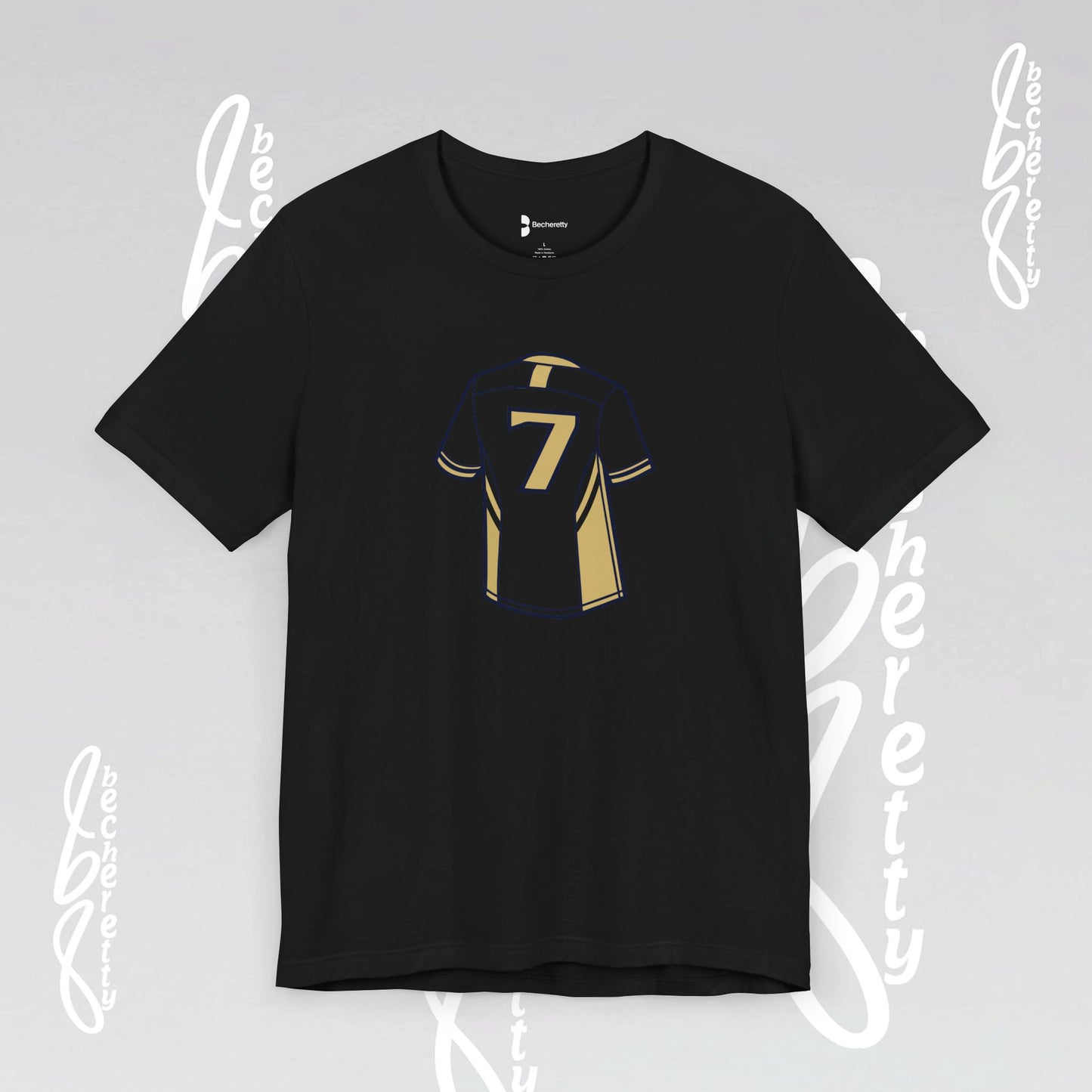 Soccer T-shirt - Number 7 - Unisex - Minimalist graphic Becheretty - Casual Wear - Team Spirit