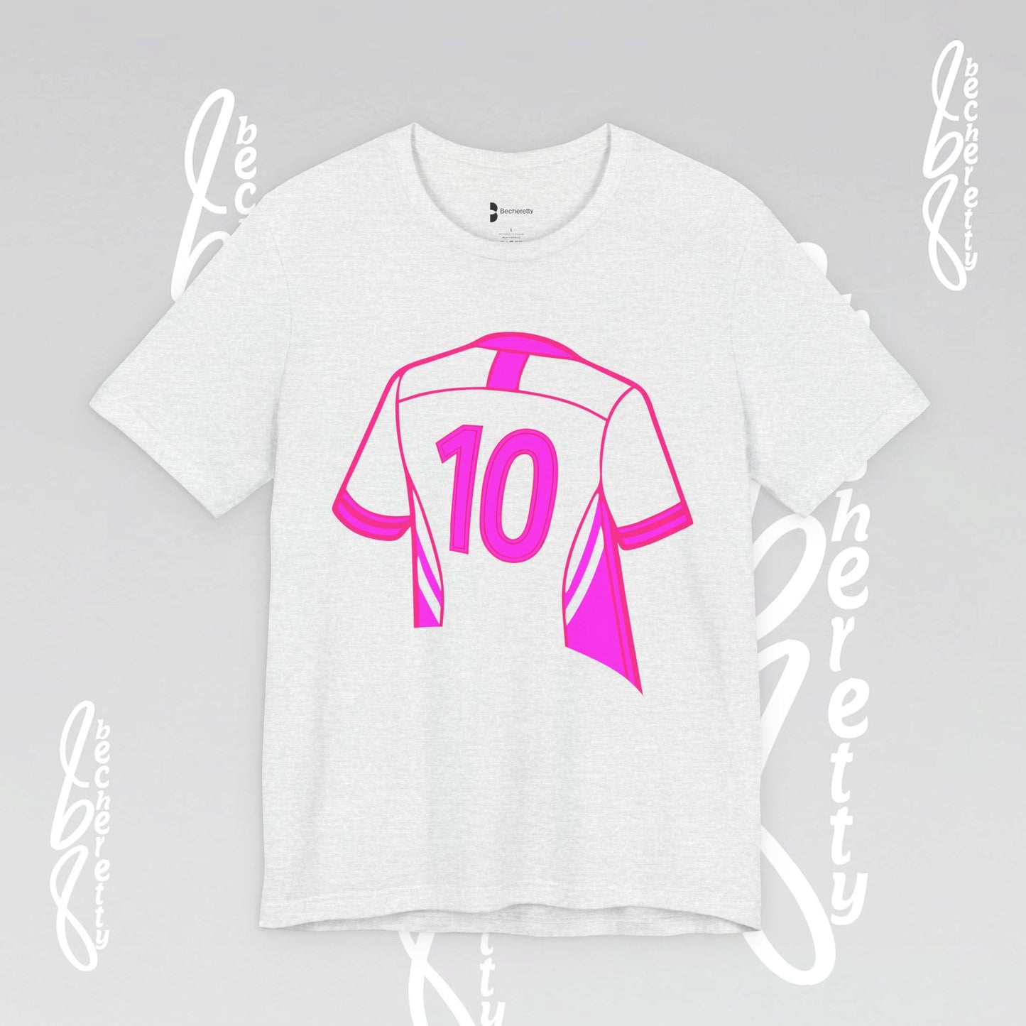Number 10 Tee - Art Minimalist Graphic Becheretty - Game day - Casual wear - Perfect gift for sports fans.