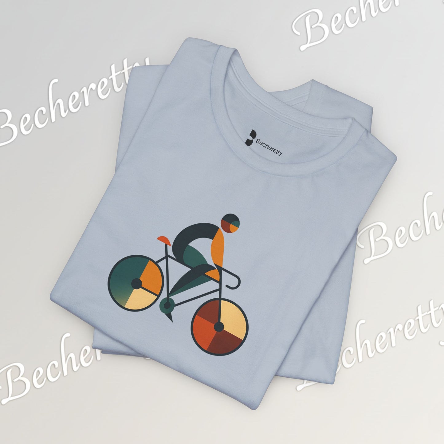 Modern Minimalist Bike Graphic Tee - Becheretty - Artistic Everyday wear, Unique gift