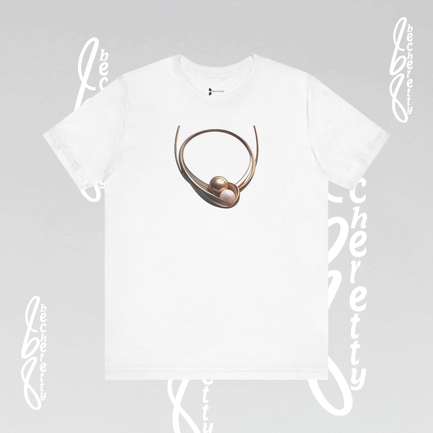 Elegant Pearl-Inspired - Graphic Tee Becheretty - Casual T-Shirt, Gift for Her, Stylish Summer Wear, Unique Fashion Statement