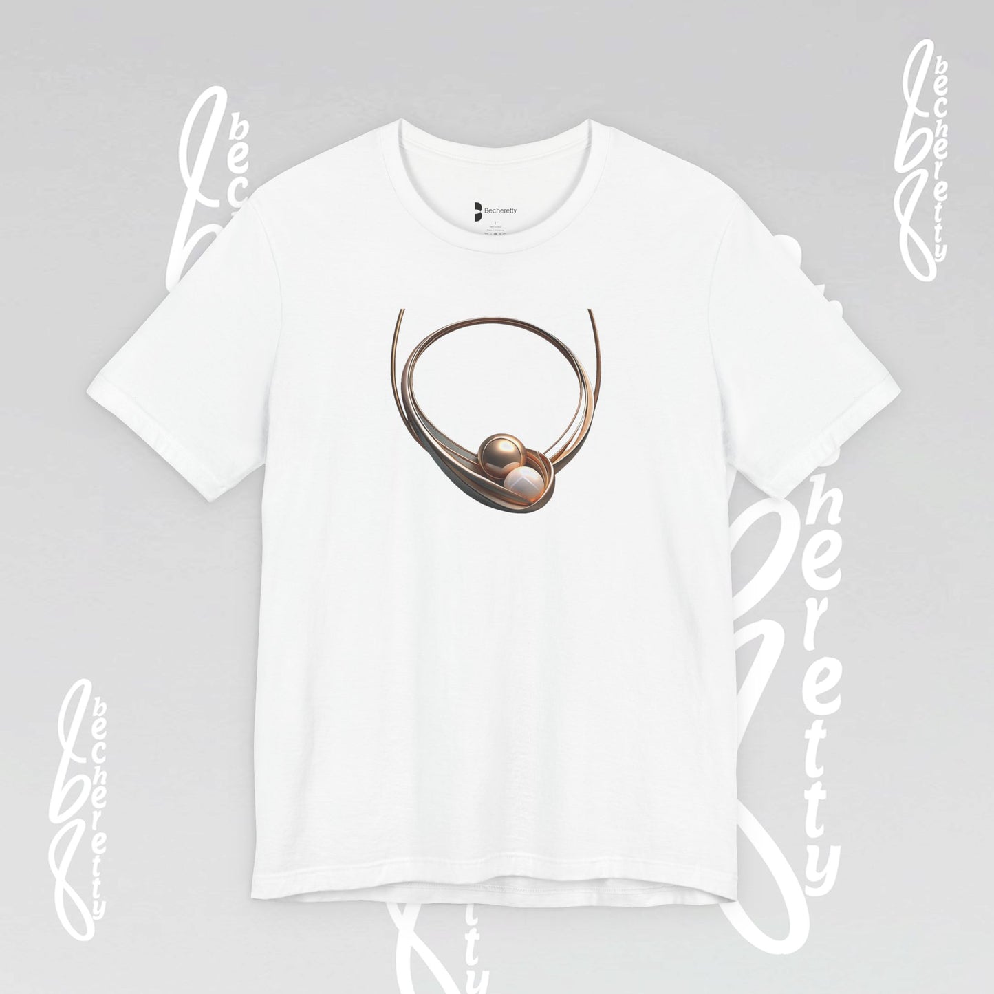 Elegant Pearl-Inspired - Graphic Tee Becheretty - Casual T-Shirt, Gift for Her, Stylish Summer Wear, Unique Fashion Statement