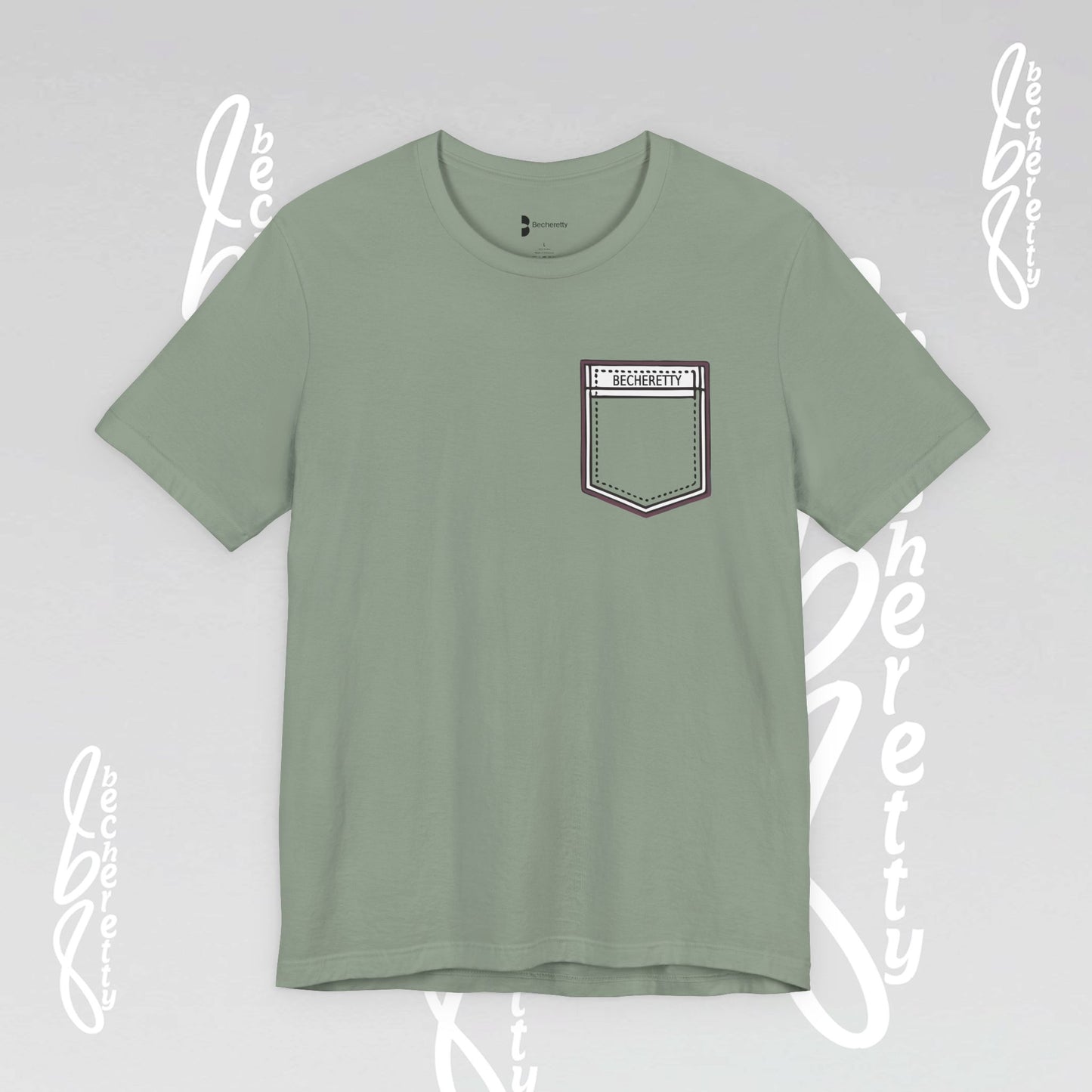Becheretty Pocket - Minimalistic T-Shirt Desing - Unisex - Casual Wear