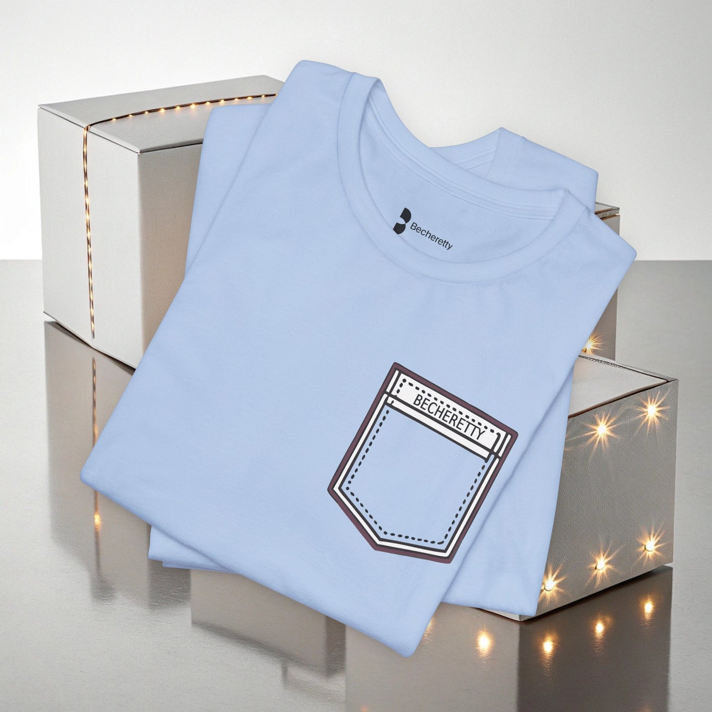 Becheretty Pocket - Minimalistic T-Shirt Desing - Unisex - Casual Wear