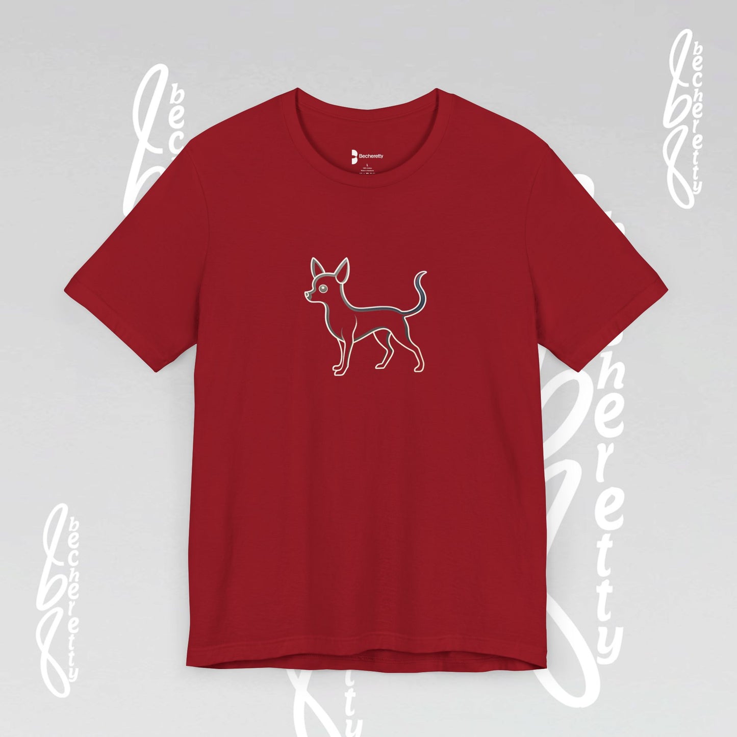 Chihuahua T-Shirt Unisex - Minimalist Art Graphic Becheretty - Trendy Tee - Casual Wear