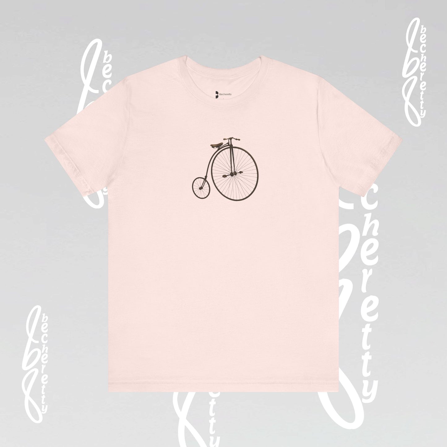 Retro Bicycle Graphic Tee Becheretty - Unisex Cotton T-Shirt, Perfect for Cycling Enthusiasts, Casual wear
