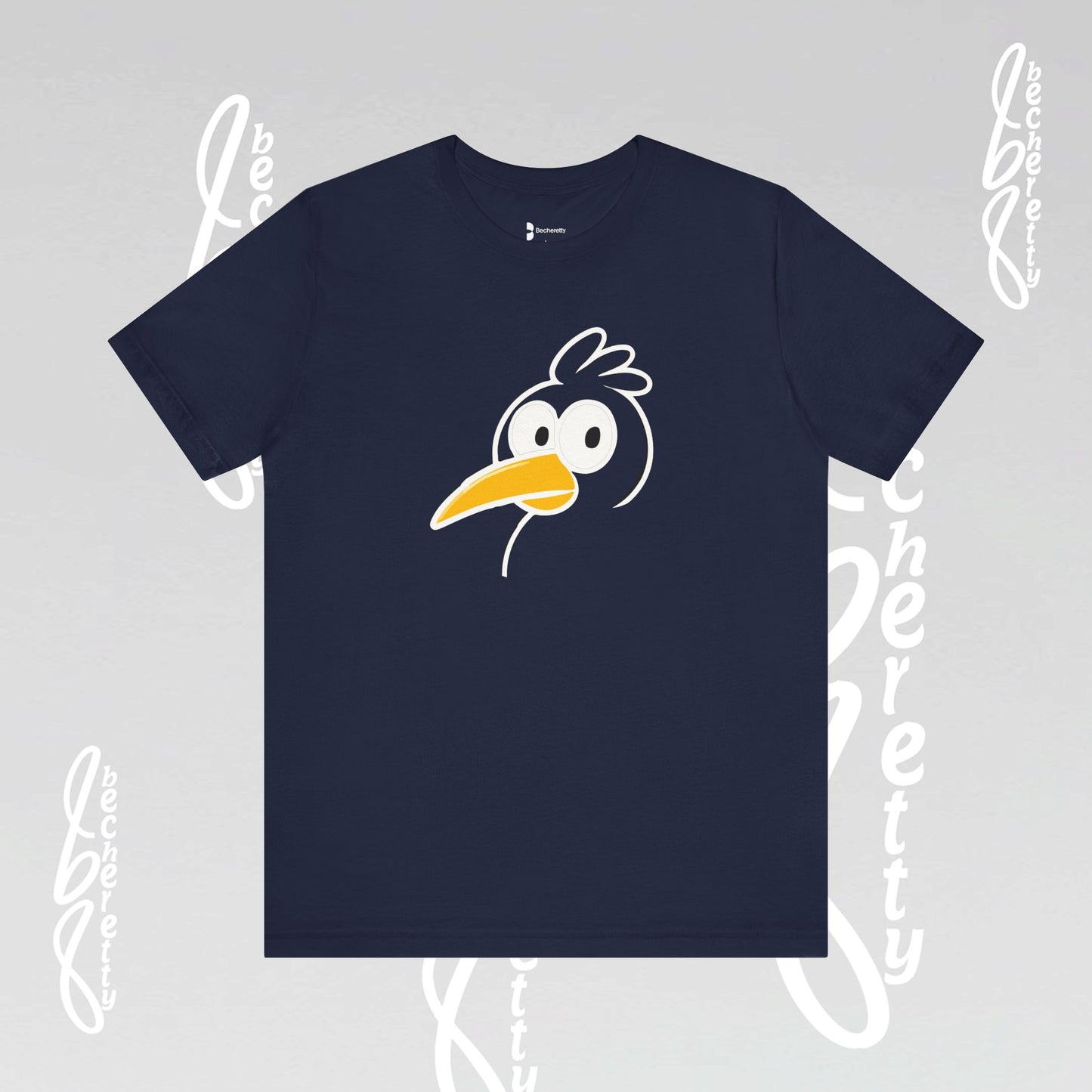 Artistic Minimalist Graphic Becheretty T-shirt - Inspired by a child's drawing - Every Mind Can Fly - Celebrating Neurodiversity.