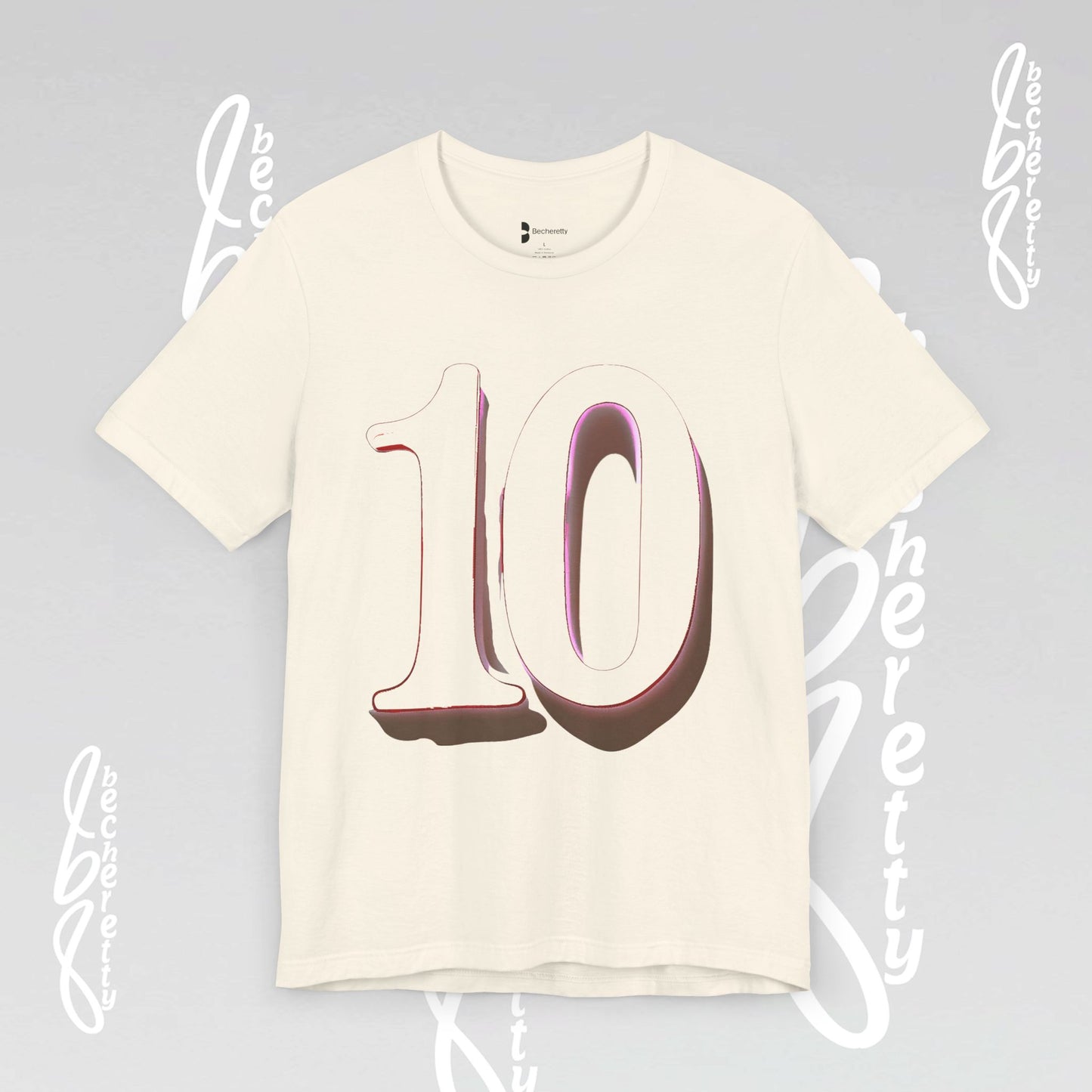 Number 10 - Graphic Unisex Tee - Becheretty Minimalist Style - Everyday Comfort, Sports Lovers
