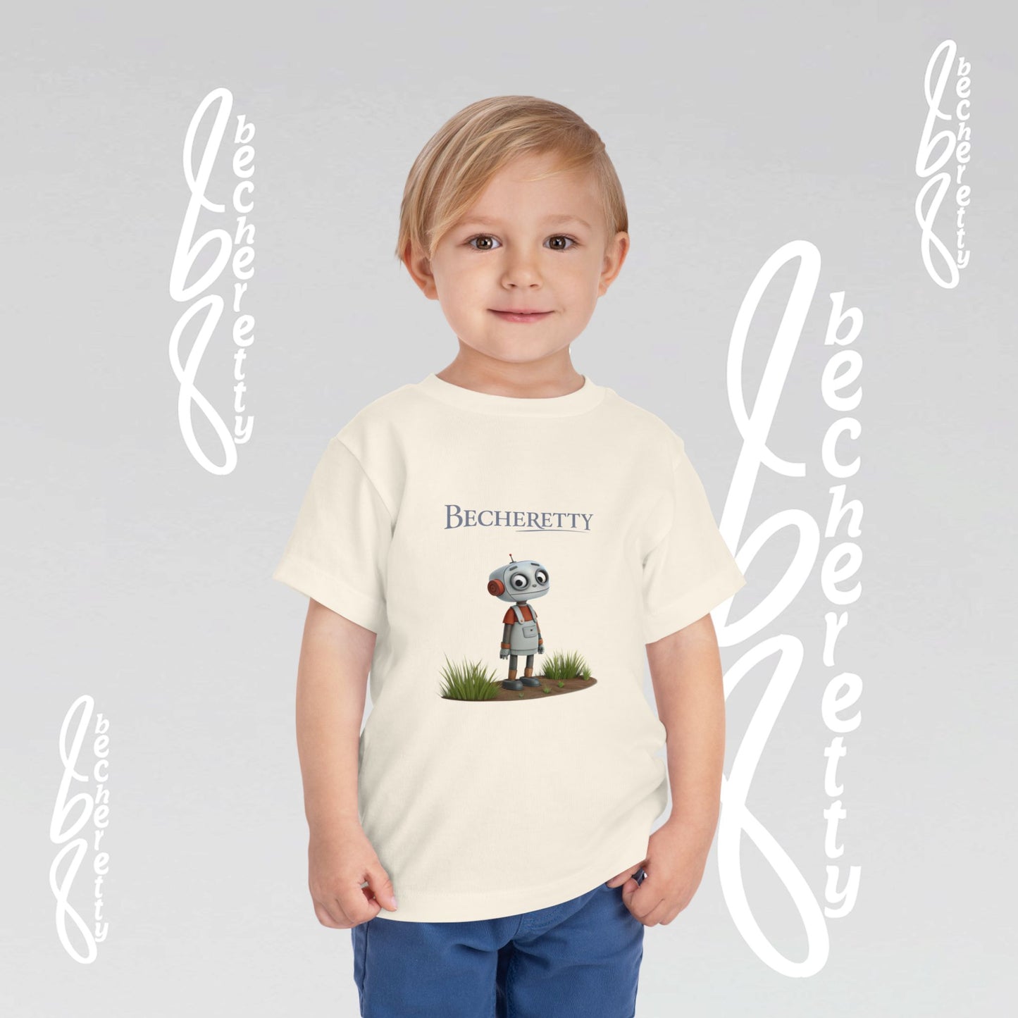 Toddler T'Shirt Short Sleeve - Cute Robot - Becheretty Graphic Design