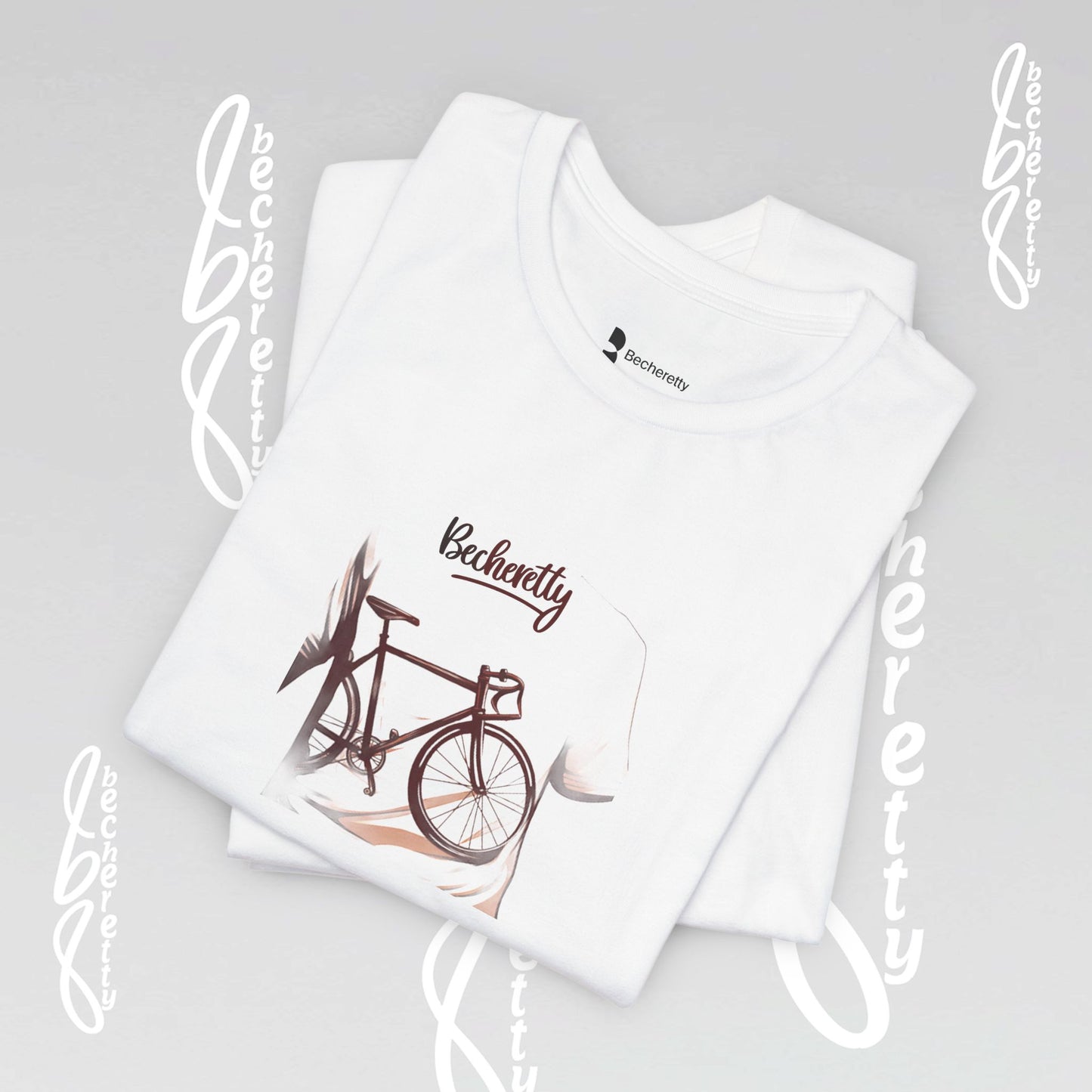 A T'Shirt with a bike printed on it - Becheretty Graphic Design - Bike lovers - Casual Wear