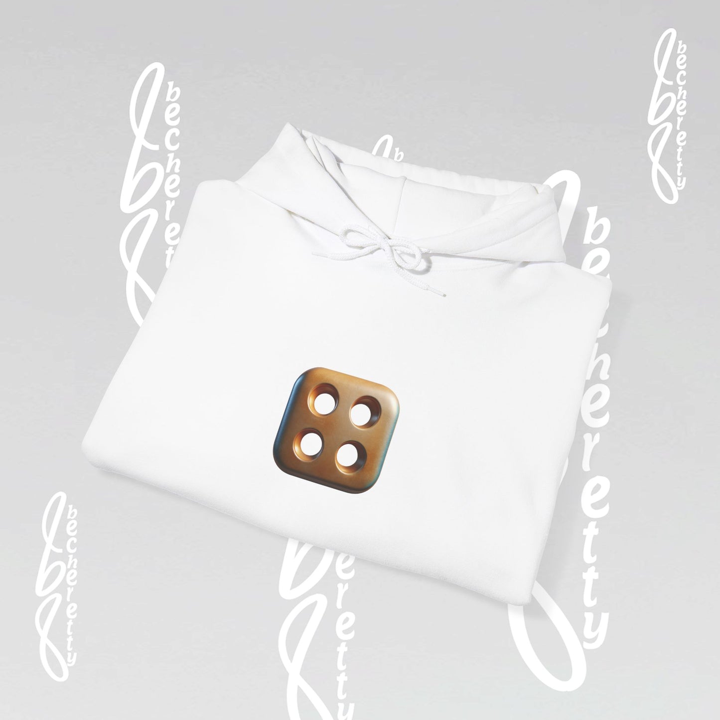 Hoodie - Bronze Square with 4 transparent holes - Artistic minimalist Graphic Becheretty