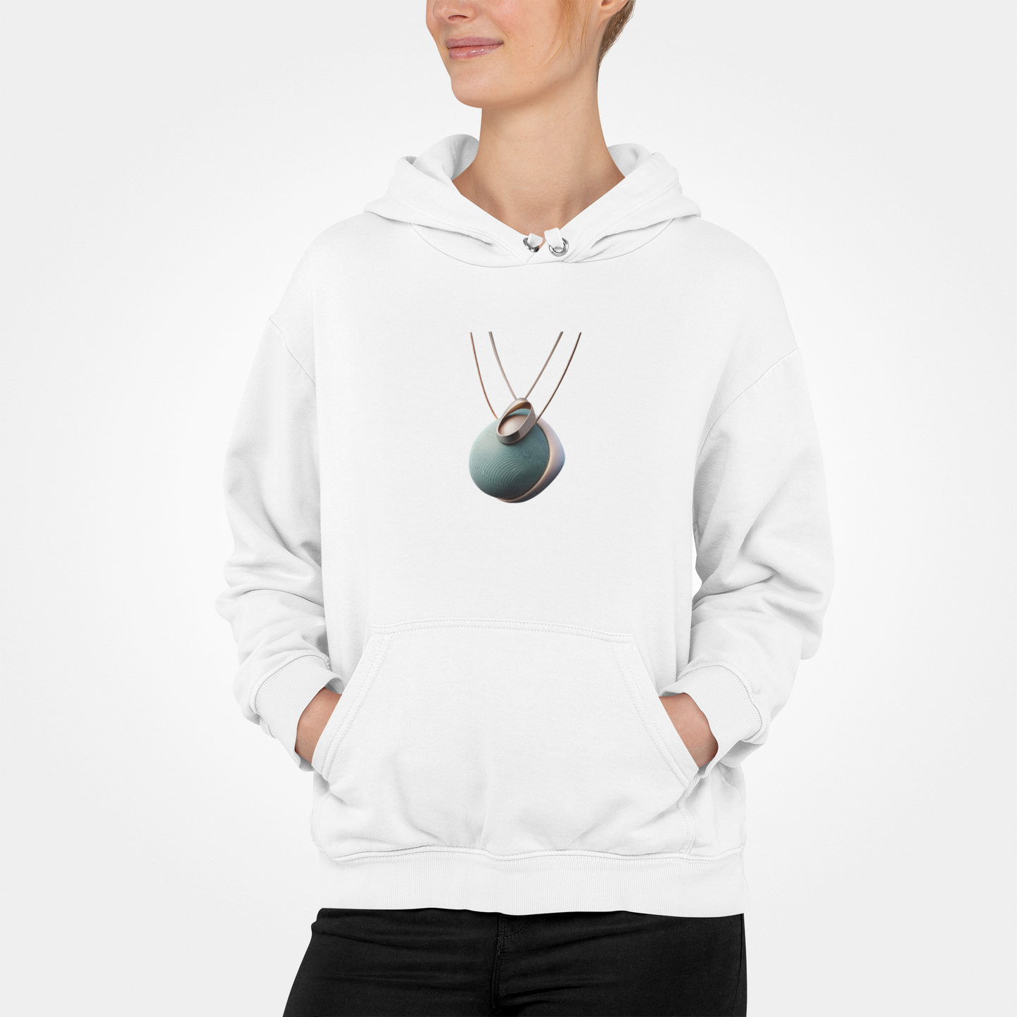 Hoodie Artistic Necklace Graphic Becheretty -Stylish and modern - Original Gift for Friends