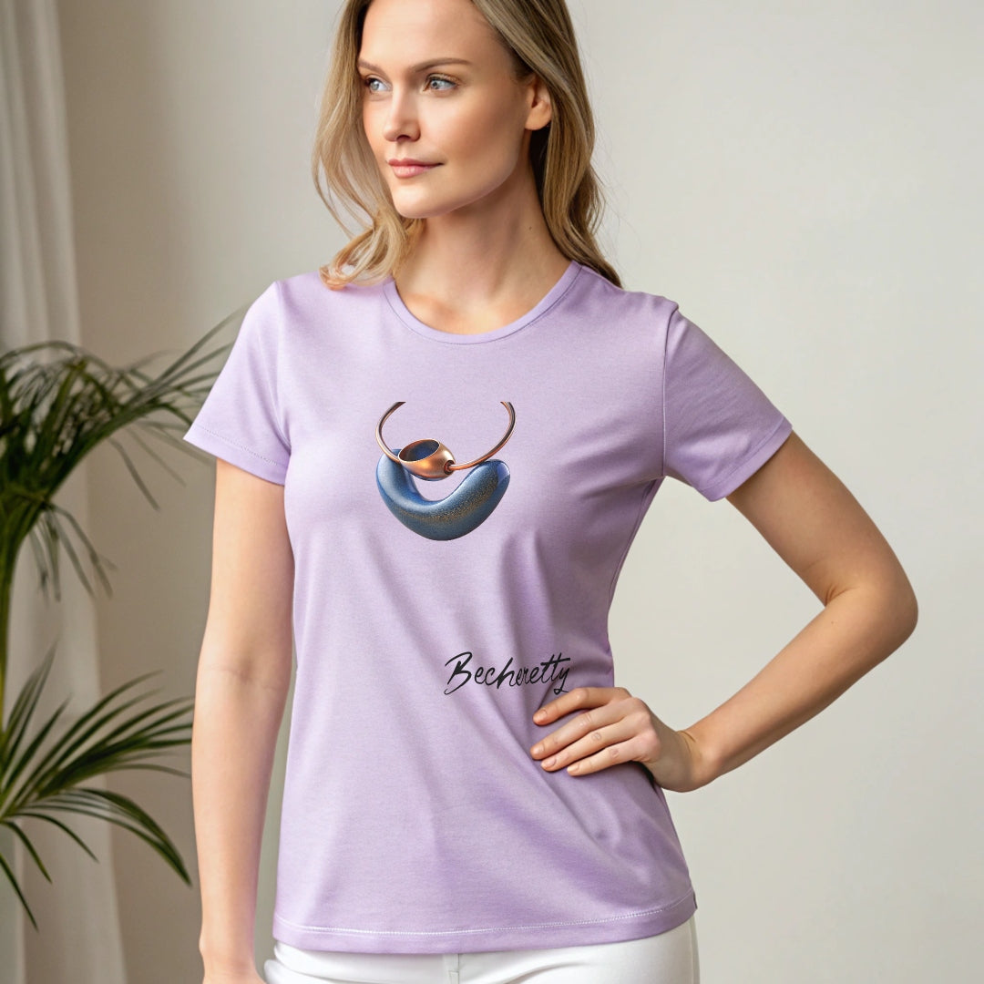 Necklace - Artistic design - T-Shirt short sleeve Becheretty- Fashion Casual Wear - Ideal Gift for Women