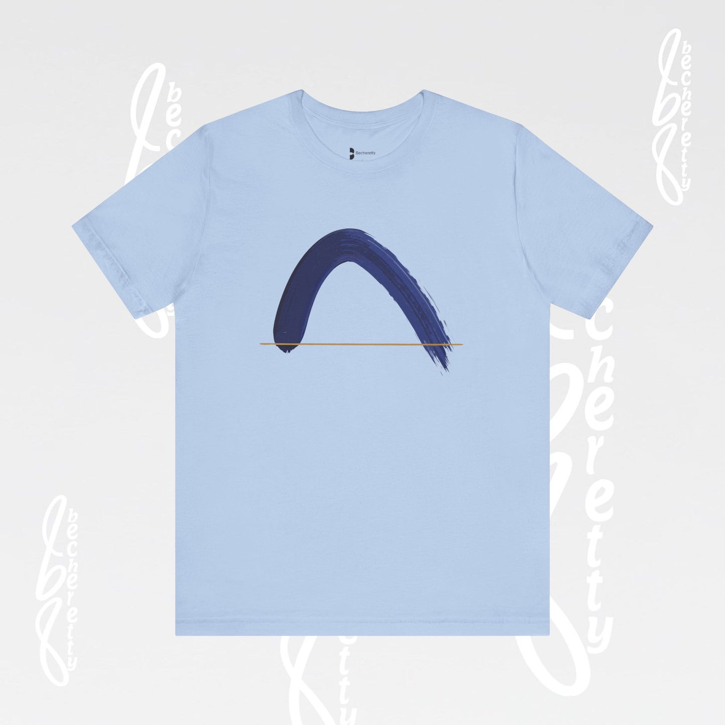 Brush Stroke Tee - Minimalist Art Graphic Becheretty Unisex Jersey Short Sleeve