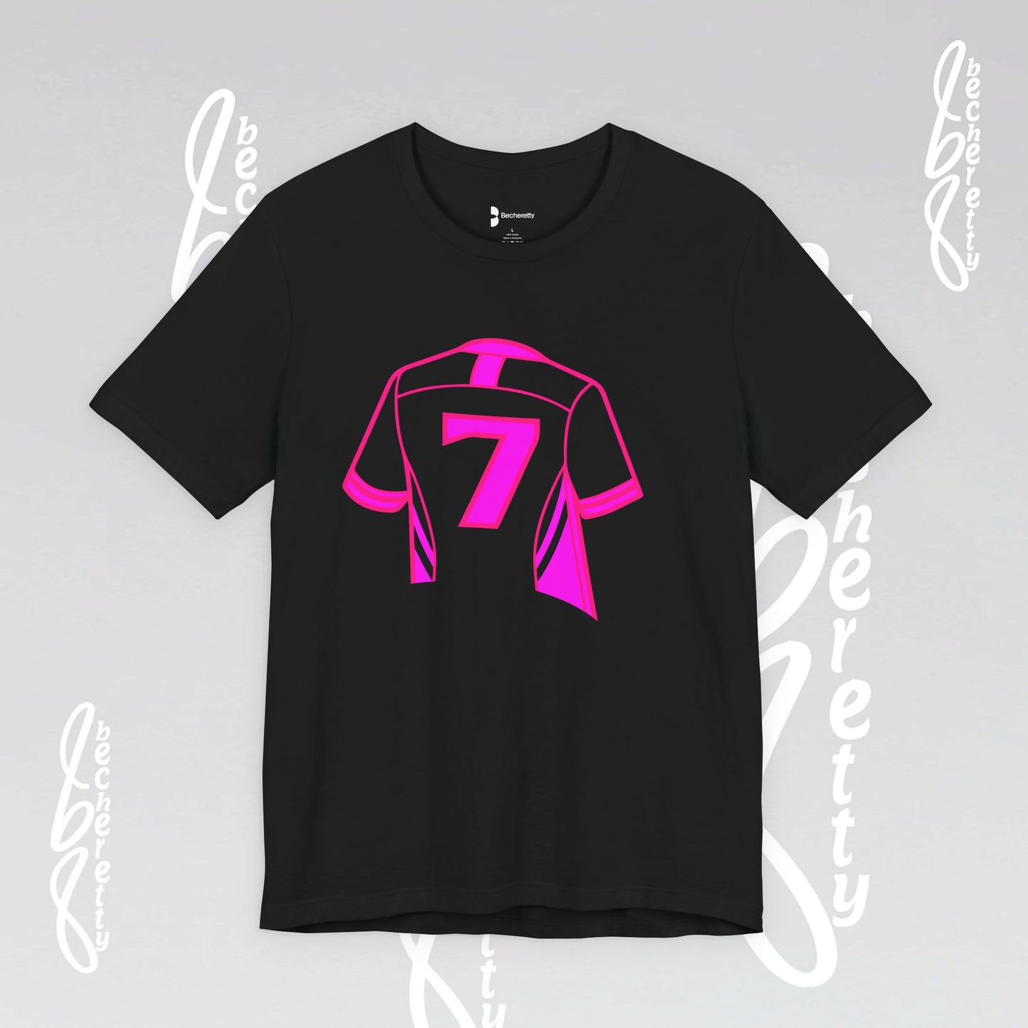 Soccer T-Shirt Number 7 - Art Minimalist Graphic Becheretty - New style of t-shirt for soccer fans, casual wear