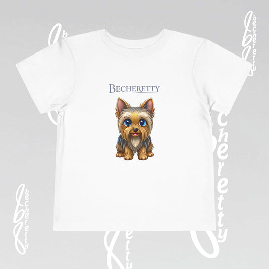 Toddler T-Shirt short sleeve - Cute Yorkie Graphic Becheretty - Perfect for Yorkie Lovers