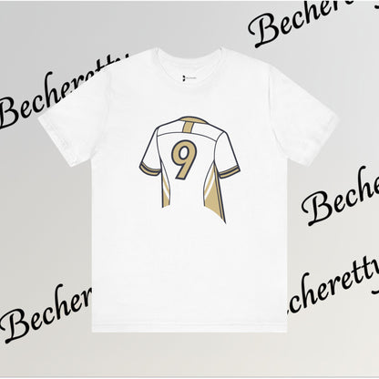 Soccer T-Shirt - Number 9 - Minimalist Graphic Becheretty - Athletic apparel - Everyday Fashion