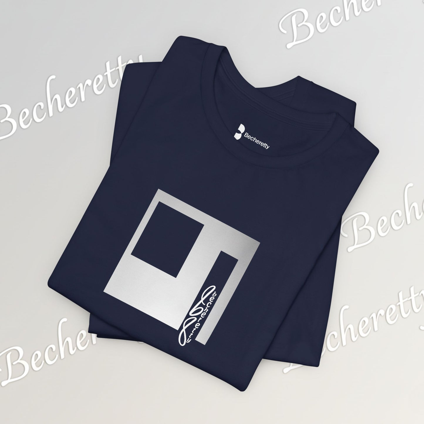 Cubist Portal Premium Tee - Minimalist Art Graphic Becheretty - Design that merges architectural precision and abstract expressionism.