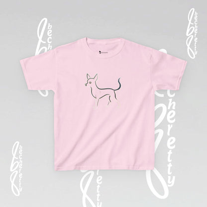 Adorable Dog Illustration Kids Tee - Cute Pet Shirt for Animal Lovers, Gift for Dog Owners, Casual Wear