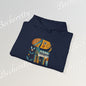 Minimalist Art Hoodie | The "Abstract Puppy" by Becheretty - A unique, stylized dog motif inspired by folk art and modern
