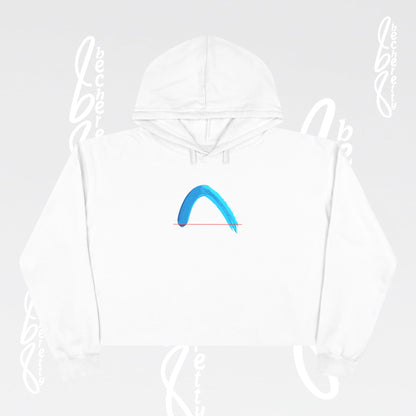 Crop Hoodie - Abstract Brush Stroke Arch - Art Graphic Becheretty - Stylish and Modern - Casual Wear