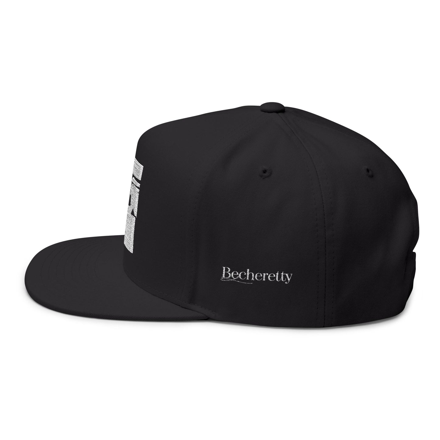 Embroidered Flat Bill Cap for Trendsetters - Art Graphic Becheretty