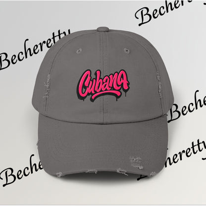 Dad Hat "Cubana" Art Graphic Becheretty — Pink Script Cap - An ideal and authentic gift for your friend