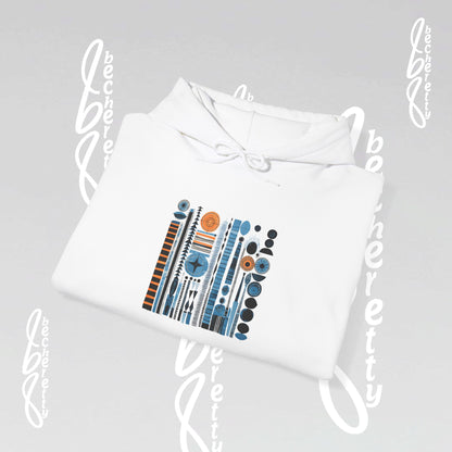 Modern Geometry Hoodie "Urban Totems" Art Graphic Becheretty - Timeless, versatile, and unmistakably modern.