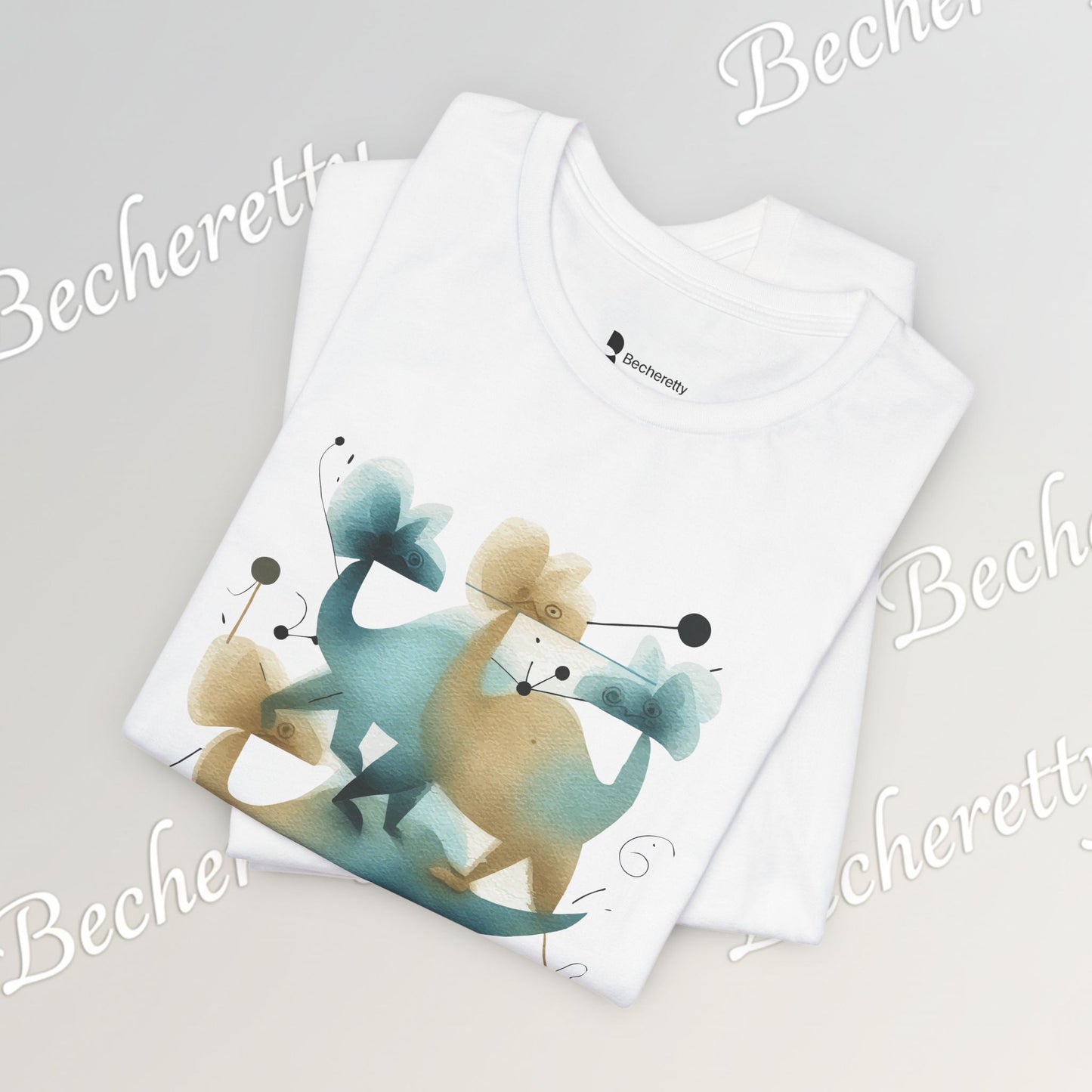 Abstract Balance "Dino"  Modern Graphic T-Shirt - Art Graphic Becheretty - Original abstract Illustration