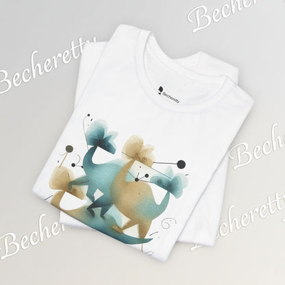 Abstract Balance "Dino"  Modern Graphic T-Shirt - Art Graphic Becheretty - Original abstract Illustration