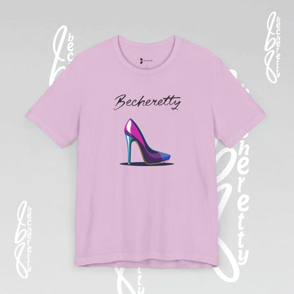 Trendy Graphic T-Shirt Becheretty - Futuristic High Heel Design, Fashion, Casual Wear