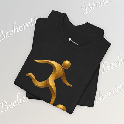 Soccer Player Gold Icon Tee - Graphic Art Minimalist Becheretty - Perfect Gift - Casual Wear