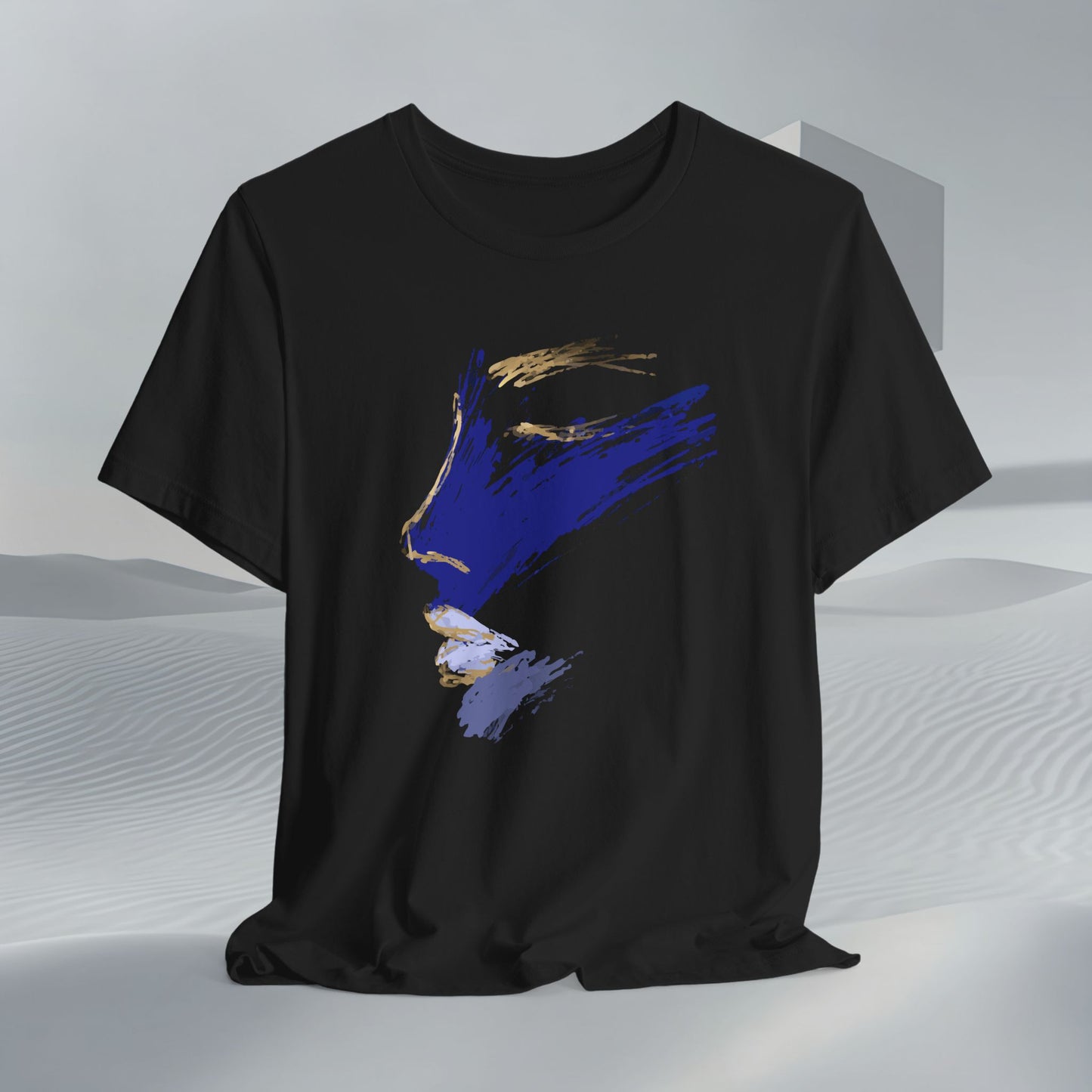 Midnight Motion Abstract Brushstroke T-Shirt — Original Art Minimalist Becheretty