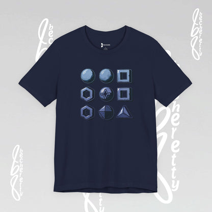 Graphic "Abstract Geometrics" T-Shirt Becheretty - Short Sleeve - Art Minimalist - Casual Wear